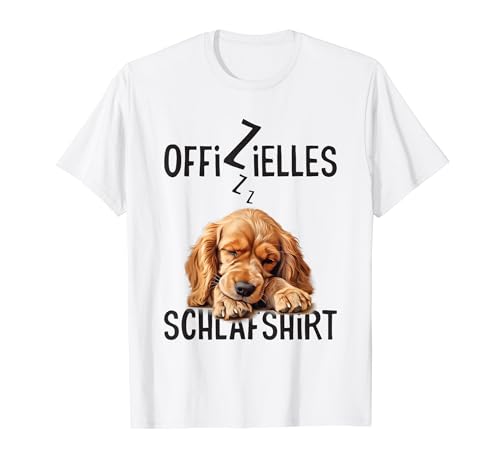 Cocker Spaniel Offizielles Schlafshirt Mit Hund Lustig T-Shirt