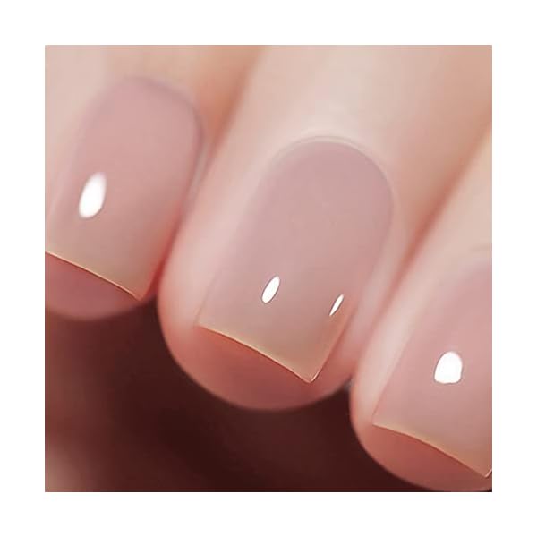 Vishine UV Nagellack Natur rosa, Hautfarbe, Pink Rose, Klassischer 6pcs Shellac Natur Gel Nagellack Rosa Weiss Töne… – Bild 8