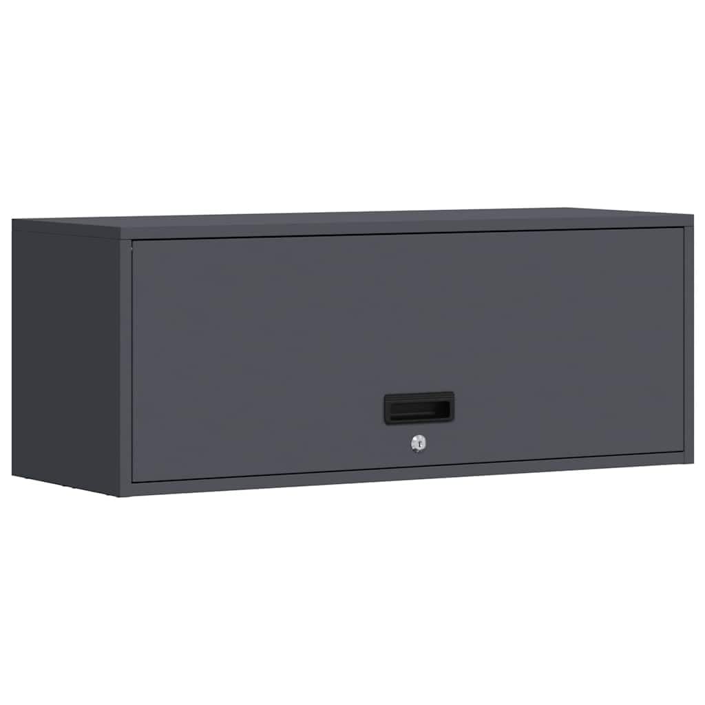 Armario de pared para garaje, 33 x 90 x 35 cm, acero con puerta de elevación de gas, con cerradura, almacenamiento de metal para taller, cocina, pasillo