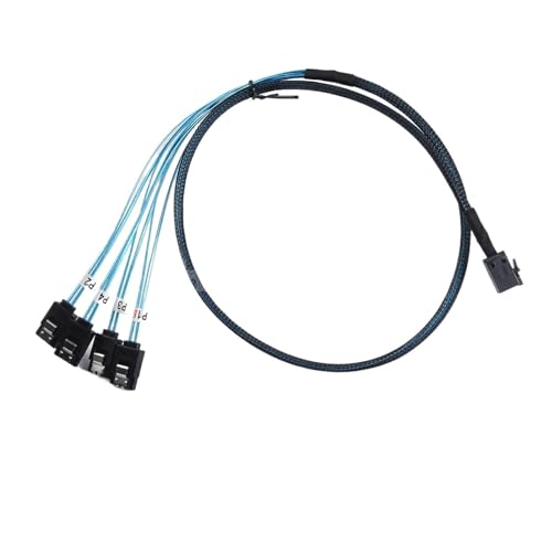 MI-N SAS �P�[�u�� MI-N SAS SFF-8643-4 SATA �P�[�u���A�R�l�N�^ SAS SATA ���o�[�X �P�[�u�� 0.8M