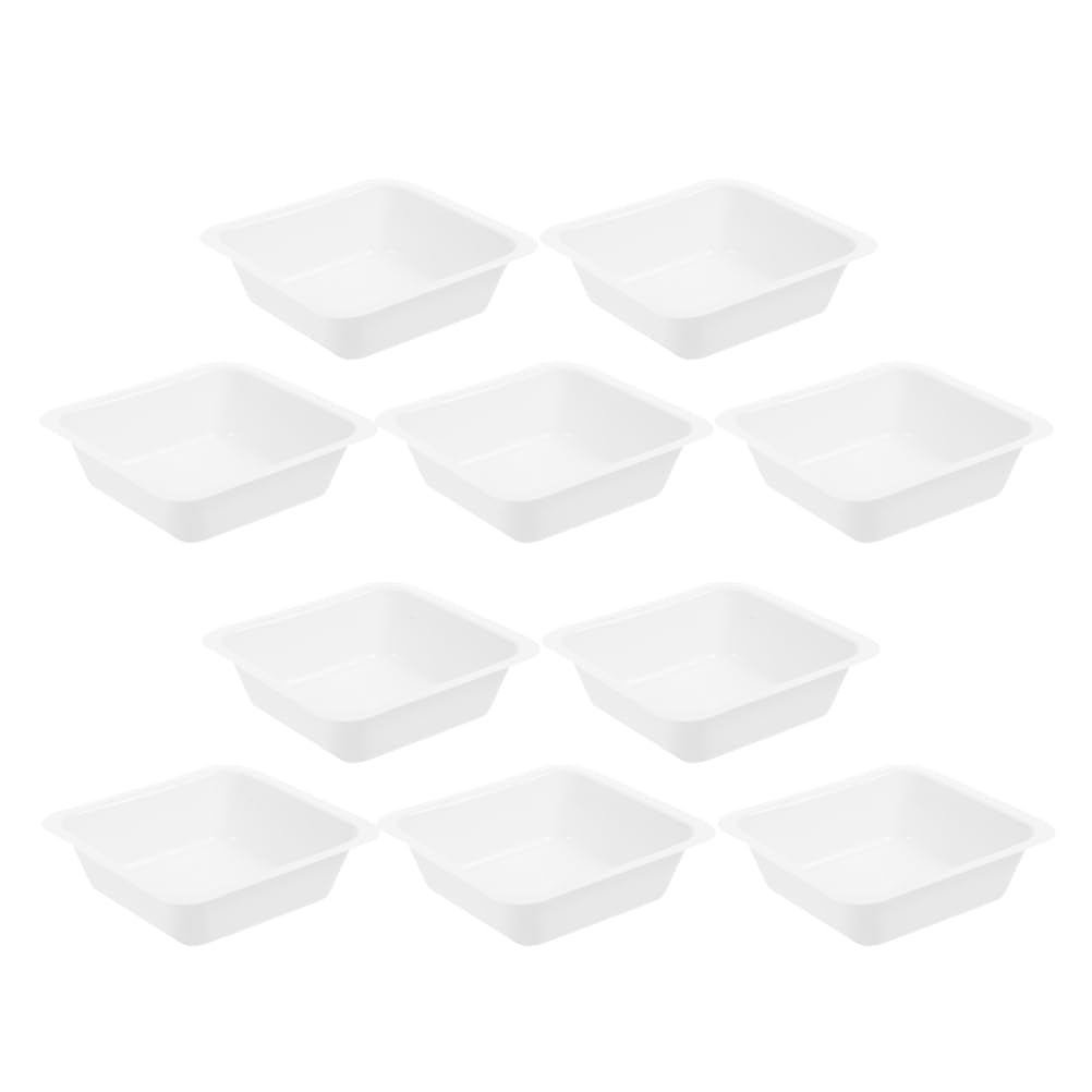 Mini Piatti Di Pesatura Quadrati 5.31X5.31X2.95In Set Da 30 Contenitori in Plastica Bianca Usa E Getta Per Laboratorio Misurazioni Accurate Efficienza Pulizia