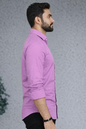 Image of Men Cotton Blend Full Sleeve Shirt for Man | Casual Business Party Festival Regular Fit, Long Sleeve with Chest Pocke | Formal Shirt for Men