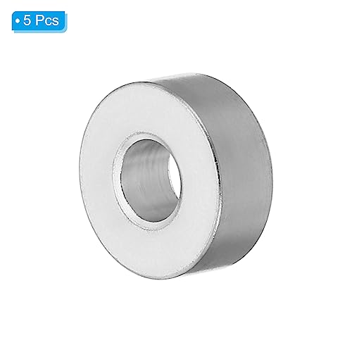 PATIKIL M6 5Stk Runde Aluminum Abstandshalter Metall Unterlegscheiben 6.2mm ID x 15mm AD x 6mm L Dicke Distanzhülsen Schraube Abstand für 1/4 oder M6 Schraubbolzen