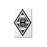 Borussia Mönchengladbach Aufkleber Sticker RAUTE | Schwarz | Offizieller Fanartikel Fohlenshop | Hochwertiger Edelaufkleber