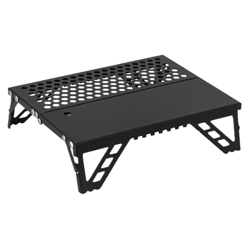Barbacoa de fuego abierta – Parrilla plegable de camping de 10,4 pulgadas | Rejilla de aleación de aluminio – Parrilla portátil para camping, senderismo, picnic, patio, fiesta, exterior