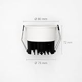 EKEY LUMENMEISTER EDGE-LE-W-12-TW Tunable White (HCL) reflektor punktowy do zabudowy w zestawie ze sterownikiem AIDimming PE-L12DCA DALI-2 DT8 LED (prąd stały)