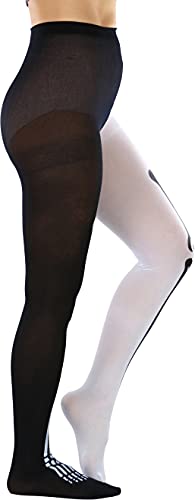 Image of ToBeInStyle Women's Two Toned Vibrant Jester Contrast Opaque Multicolored Tights
