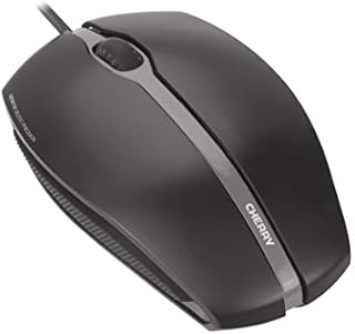 CHERRY GENTIX SILENT, wired mouse, quiet design mouse without click, perfect ergonomics, precise sensor, black