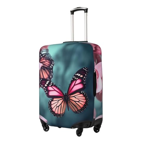 Flower Butterfly Soft Fresh Spring Print Luggage Suitcase Covers Elastic Washable Luggage Protector Luggage Covers For Suitcase2