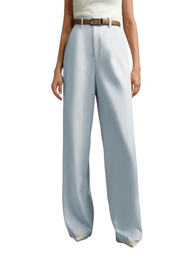 Image of KERI PERRY Trousers for Woman Pants Women's Formal Office Korean | Black Beige Track Pant | Straight | Cotton Spandex Stretchable Trouser | High-Waisted Bottom Wear