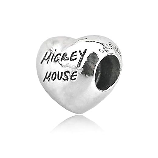 Angelazy 925 silver pärla berlock för kvinnor, mode söt engelsk bokstav hjärtform passform armband halsband berlock pärlor för damer/flicka födelsedagspresent klänning samlokalisering festival present
