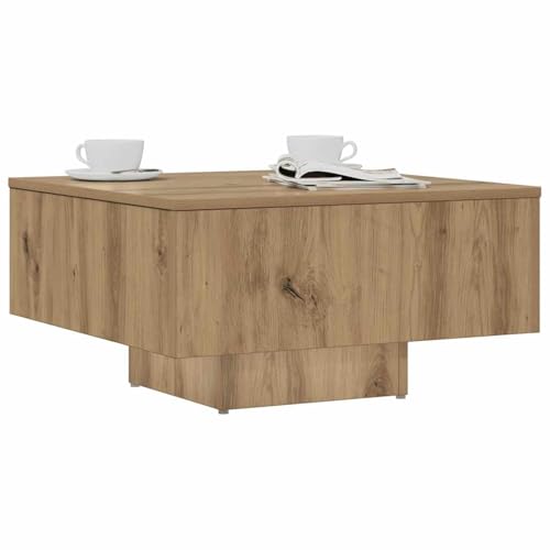 Table basse en chêne artisanal robuste supportant 60kg - 4
