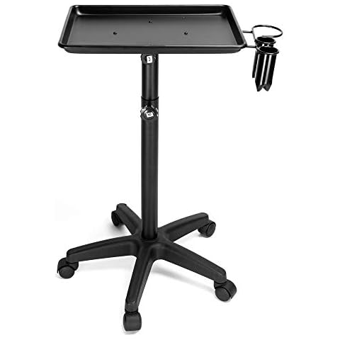 EBLSE Beauty Salon Aluminum Tray Cart Rolling Trolley Cart Equipment Mobile Salon Spa Service Instrument Hairdressing Storage Tray Cover