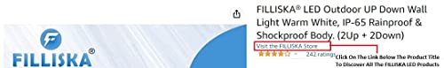 FILLISKA Aluminium LED Outdoor UP Down Wall Light Warm White, IP-65 Waterproof & Shockproof Body. (3+3 RGB)(2 Year Warranty)