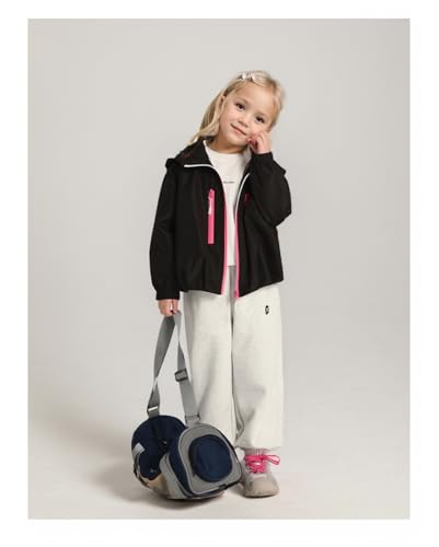 Girls Jacket Waterproof Windbreaker Color Block Hooded Jackets Zip Up Kids RainCoats With Pockets2