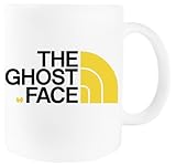 RENDYTE Fantôme Affronter Tasse À Boisson En Céramique Blanche Avec Poignée