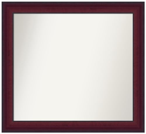 Amanti Art Brown Bathroom Mirror for Over Sink, 32x35