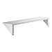 Stainless Steel Wall-Mount Shelf, 6W x 24L inches, 200 lb Capacity, Commercial Grade