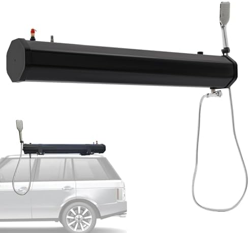 Outdoor Shower Tank | 4.8Gal Sun-Heated Pressurized Water Tank | No Pump Needed | Lightweight PVC/ABS | Ideal for Camping, Off-Road Adventures & Car Washing