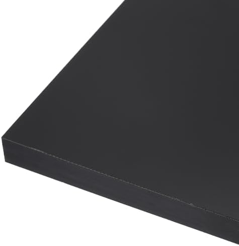 6" x 6" x 1/2" HDPE Plastic Sheet, High Density Polyethylene Sheet Cutting Board Black Solid Block, [for DIY, Home Floor]