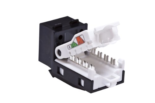 Conector snap-in Cat6 Leviton sin herramientas con esquema T568A modelo 61TLS-RE6 2