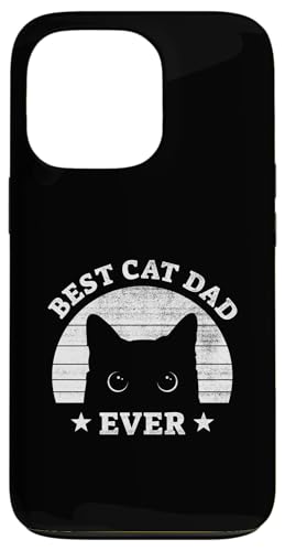 Mejor papá gato Idea de regalo vintage para padres de gatos Carcasa para iPhone 13 Pro