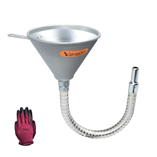 14.84" Steel Bendable Spout Funnel with Filter for All Automotive Oils