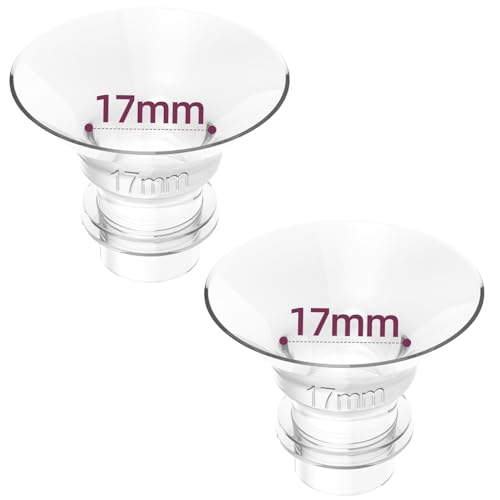 KISSBOBO K5 Originalqualität 17mm Flanschsatz, kein stechendes Gefühl, wie eine zweite Haut der Mutter,Sin BPA, silicona alimentaria, fácil de limpiar y sustituir (2 piezas)