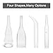 Elitzia Four Types Of Acne Blackhead Absorbing Glass Tube Types Multiple Use Electrotherapy Beauty Machine Accessories 10/set Of The Same Type ETD215SA (Gourd Shaped)