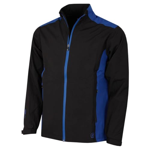 Proquip Mens Aqualite Golf Waterproof Jacket - Black/Royal - M