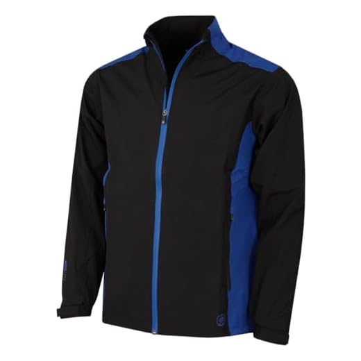 Proquip Mens Aqualite Golf Waterproof Jacket - Black/Royal - M
