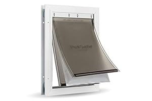 PetSafe Extreme Weather Dog and Cat Door - Aluminum Frame Pet Door - Medium