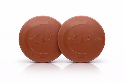 C-Cap Chimney Cowl Cap (Pack of 2) Terracotta Chimney Pot Cover for Unused Chimneys Prevents Rain Birds & Heat Loss Fits Round Pots up to 280mm