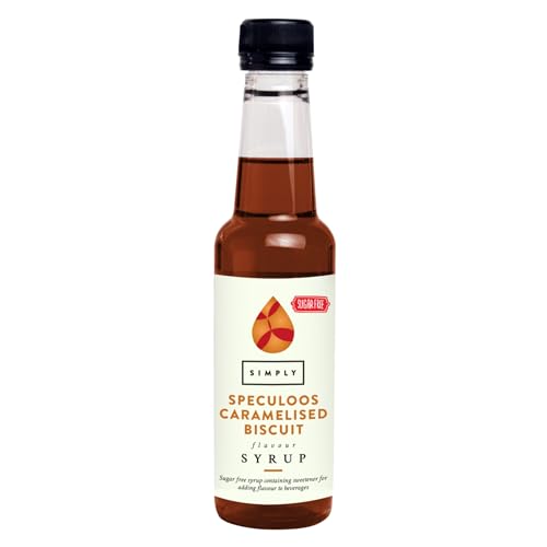 Simply Sugar Free Speculoos Caramelised Biscuit Syrup Vegan & Nut Free Flavoured Syrup for Coffee Cocktails & Baking (250ml)