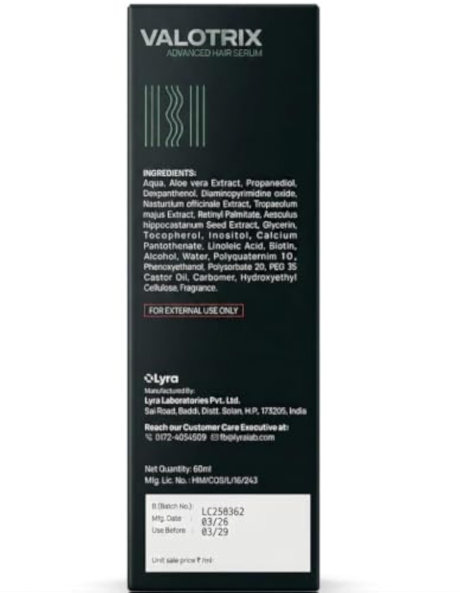 Valotrix Advanced Hair Serum with Biotin and Peptides