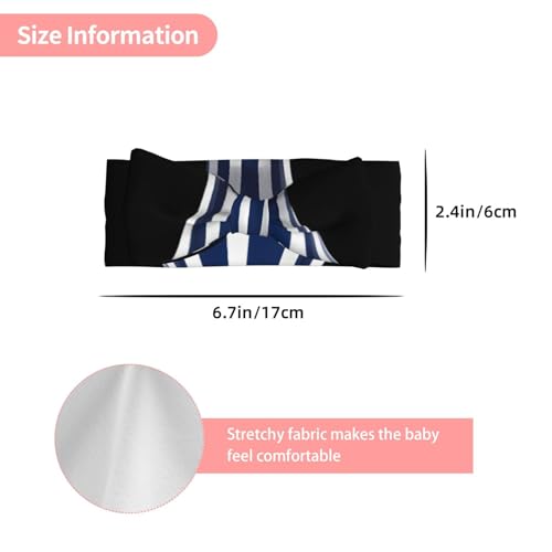 Blue striped vase Picture Baby Bow Headband Super Stretchy Soft Bows Hair Accessories for Newborn Infants Toddlers Kids Girls3