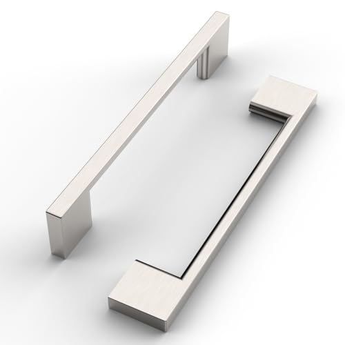 FILTA 10 Pack 5 Inch(128mm) Hole Centers Brushed Nickel Cabinet Pulls,Stylish Satin Nickel Cabinet Pulls Zinc Alloy Cabinet Hardware for Cabinets Cupboard Handles Drawer Pulls by FILTA - Used condition - US$32.20