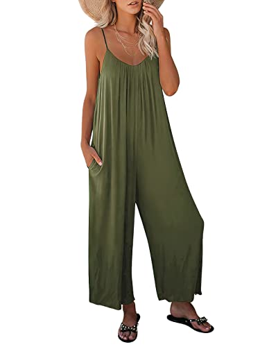 ANRABESS Jumpsuits for Women Summer Casual Sleeveless Overalls