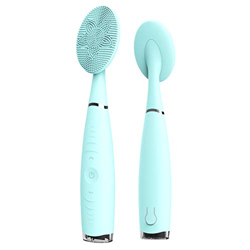 EAVO Facial Cleansing Brush,Electric Sonic Face Wash Brush with 5 Adjustable Speed,Rechargeable Hand-held Cleansing Instrument,IPX6 Waterproof Silicone Cleansing Brush for Deep Cleansing and Massaging