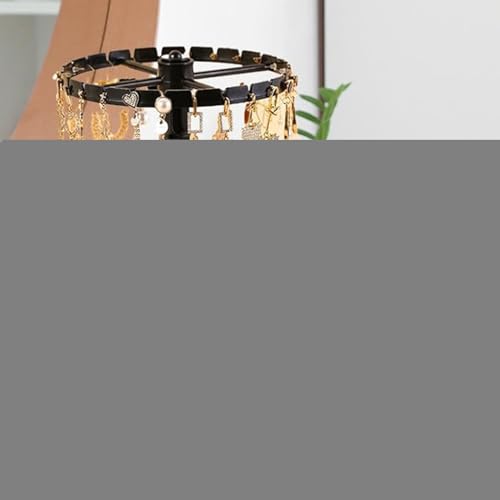 Présentoir de boucles d'oreilles rotatif à 2 niveaux pour l'organisation de bijoux à la maison