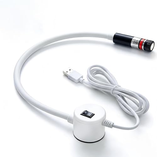 Magnetic Positioning Quilting Light with Crosshair Hands-Free Adjustable Red Laser Seam Guide for Sewing Machine Straight Stitch. Plug-in for Quilting Miter Saw & Heat Press(Crosslight-USB)