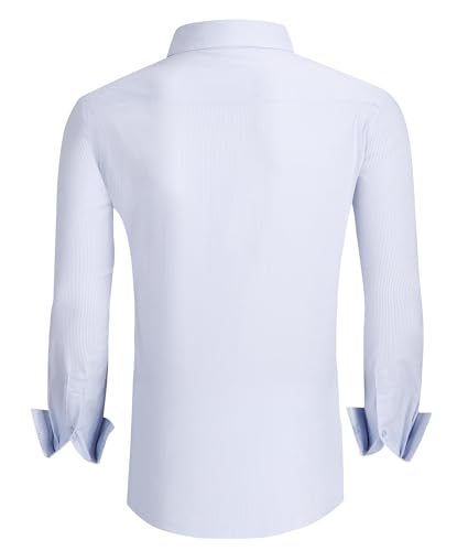 Alex Vando Mens Bamboo Dress Shirts Wrinkle Free Regular Fit Stretch Button Down Shirt