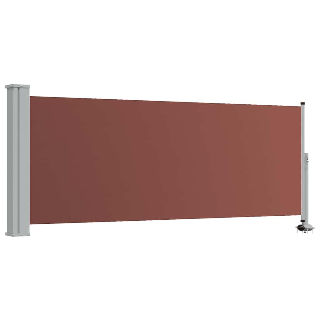 vidaXL Patio Retractable Side Awning UV- and Tear-resistant Garden Terrace Balcony Outdoor Window Privacy Screen Sunshade 100x300cm Brown — image 1
