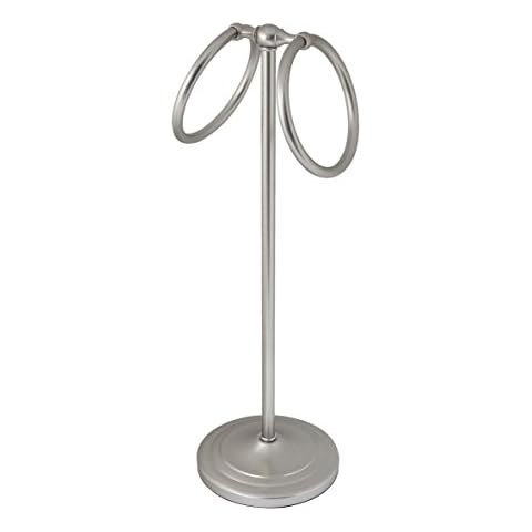 MODONA 17" Countertop Towel Ring for Hand Towels - Satin Nickel - 5 Year Warrantee Cover