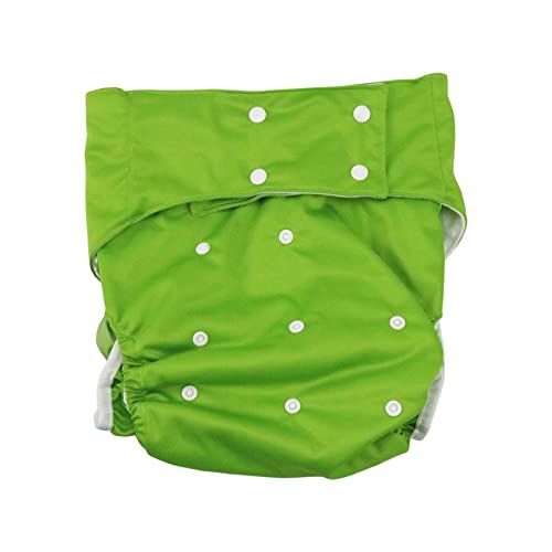 Amagogo Cubierta de tela para pañales para adultos, cubierta para pañales a prueba de fugas, cómoda, lavable, elástica, parte de la pierna, cintura , , VERDE
