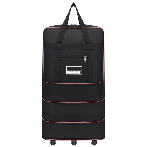 Expandable Luggage, Wheeled Duffle Bag 32x19x11in Expandable Foldable 360° Rotating Rolling Duffle Bag Carry on Duffle Bag with Wheels and Handle for Camping, Travel, Foldable Luggage Bag, Large/3194
