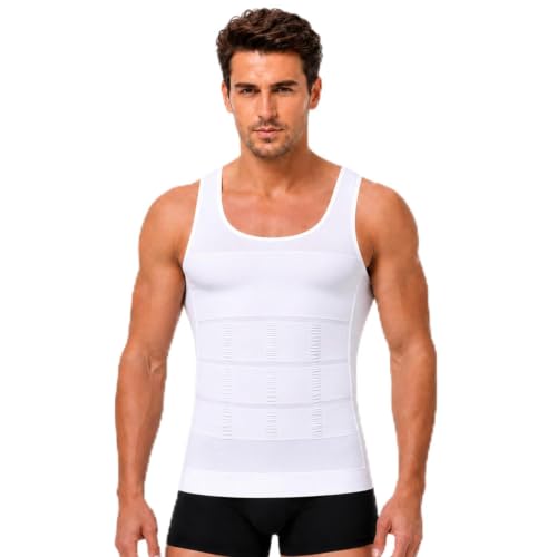 Image of Wearslim Men's Slimming Body Shaper Vest Shirt | Abs Abdomen Slim Stretchable Tummy Tucker Vest