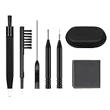 ULTECHNOVO 1 Satz 6- Teiliges Hörgerät- Reinigungsset Professioneller Hörverstärker Reinigungsgewebe Bürstenschraubendreher Ohrpass- Entlüftungsreiniger für Den Laden zu Hause