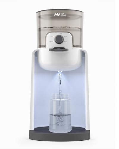 Scaldabiberon per neonati, scaldacollo istantaneo, distributore di acqua per la produzione istantanea di bottiglie di formula, 4 temperature 72H, termostato intelligente, dispenser di acqua calda