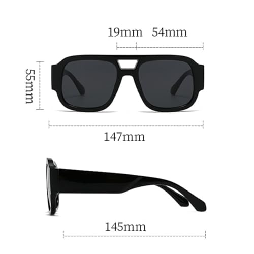 Lunettes de soleil rétro de qualité supérieure à double pont géométrique violet léopard - 6